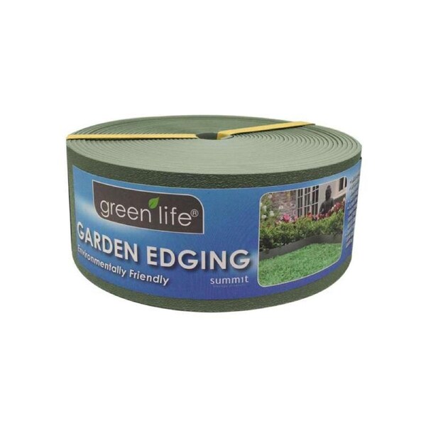 Greenlife Recycled Plastic Garden Edging - 10m x 75mm - Eucalypt Green