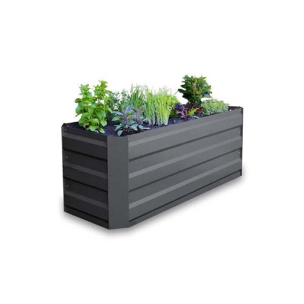 Greenlife Slimline Raised Garden Bed - 1200 x 450 x 450mm - Charcoal