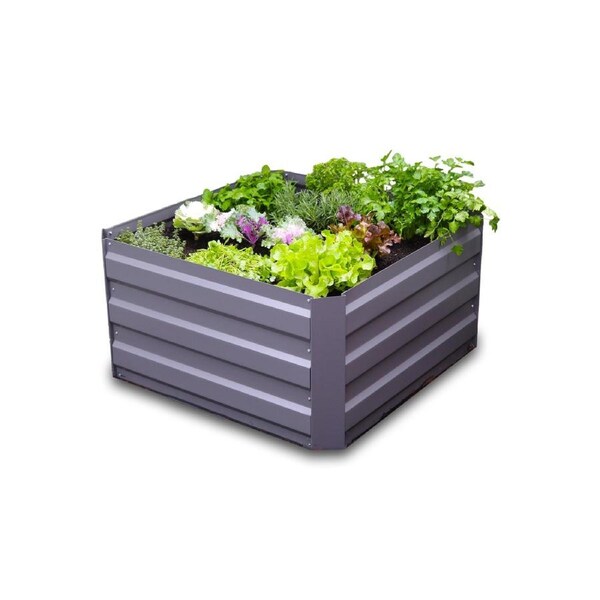 Greenlife Square Raised Garden Bed 850 x 850 x 450mm - Slate Grey