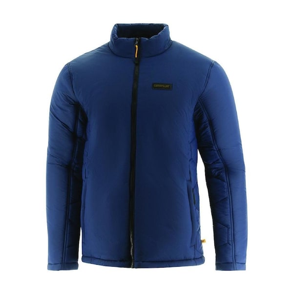 Caterpillar Mens Heat MX Puffer Jacket Water Resistant - Detroit Blue 2XL