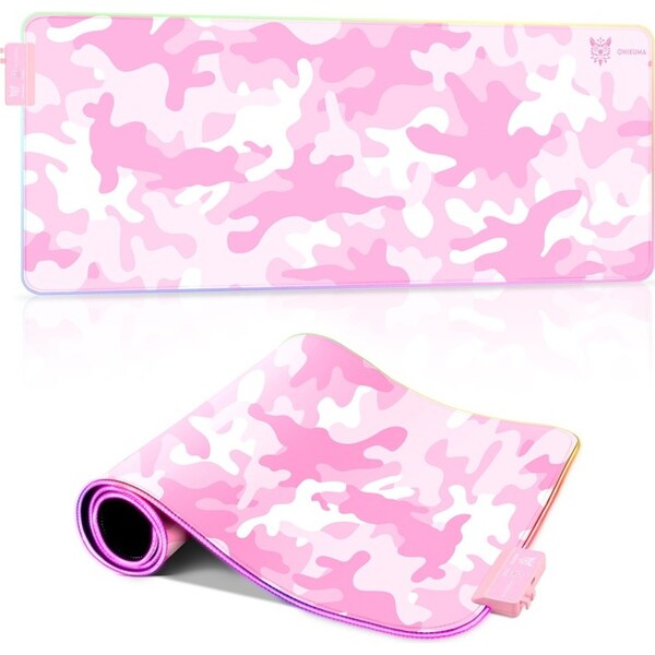 ONIKUMA G5 RGB Glowing 12 Lighting Modes Soft Rubber Anti-slip Gaming Mouse Pad