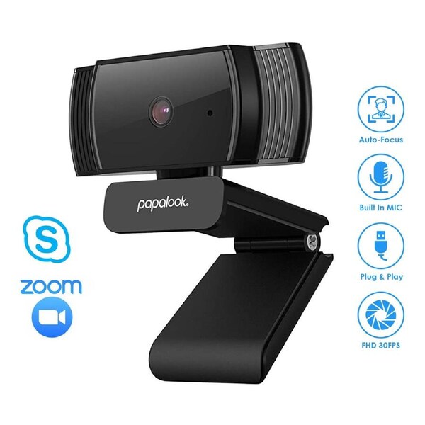PAPALOOK AF925 1080p Autofocus Webcam with Microphone, Full HD Video Calling and Conferencing