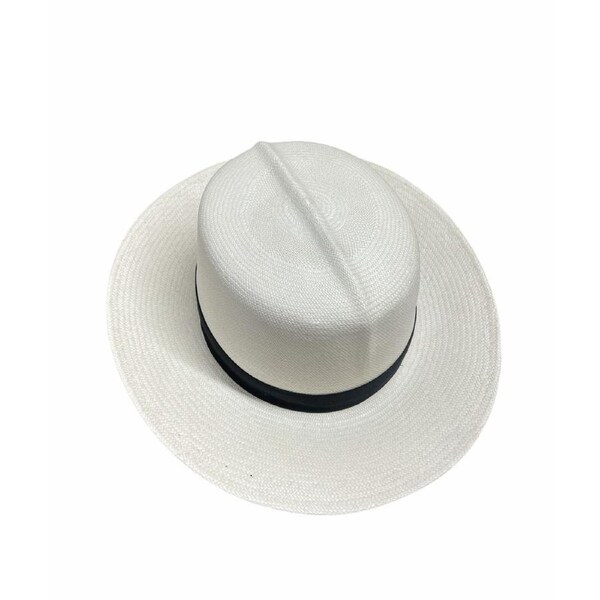 Hand Woven Grade 8 Panama Cooler Fedora Hat Summer Breathable Waterproof - Natural Small (6 3/4 - 6 7/8)