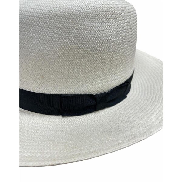 Hand Woven Grade 8 Panama Cooler Fedora Hat Summer Breathable Waterproof - Natural Medium (7 - 7 1/8)