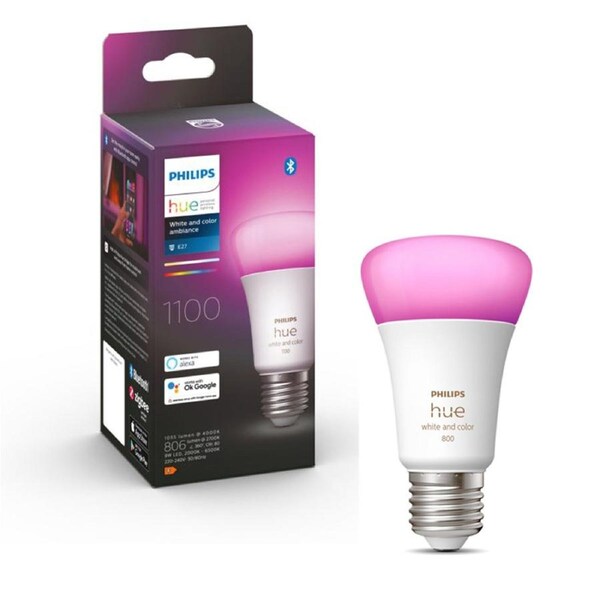 Philips Hue White/Colour Ambiance Home Light Bulb/Globe 11W A60 E27 w/ Bluetooth