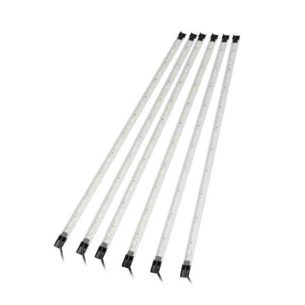 LIGHTFOX 6PCS 12V LED Strip Light Bar Waterproof Amber White Lights Camping Boat