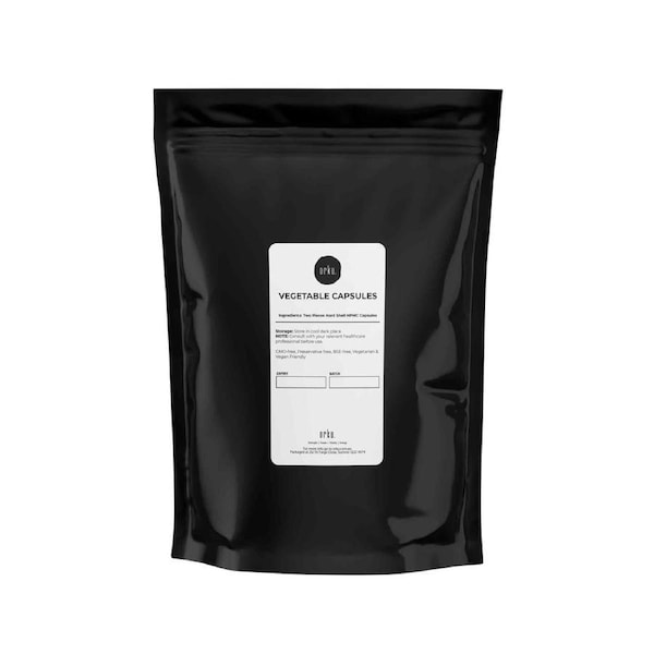 100x Empty Vegetable Capsules - Unfilled Size 0 Vege Vegan Clear Caps