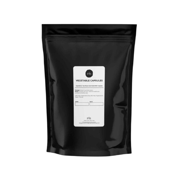 500x Empty Vegetable Capsules Size 0 - Unfilled Vege Vegan Clear Caps