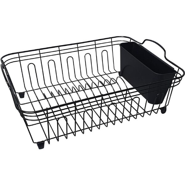 L.T. Williams Dish Drainer with Cutlery Basket - Black