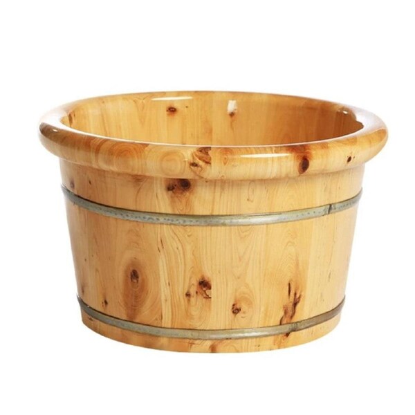 Foot Basin Foot Spa Wooden Bucket Foot Bath Double Thickness Smooth Healthy Natural ????? OFS04