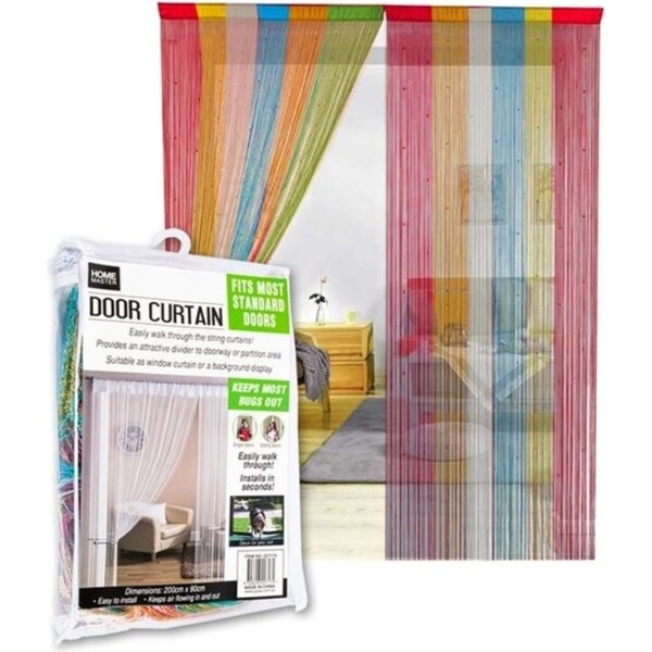 Ozoffer Curtain Door Divider String Multi-Coloured Unique 200cm