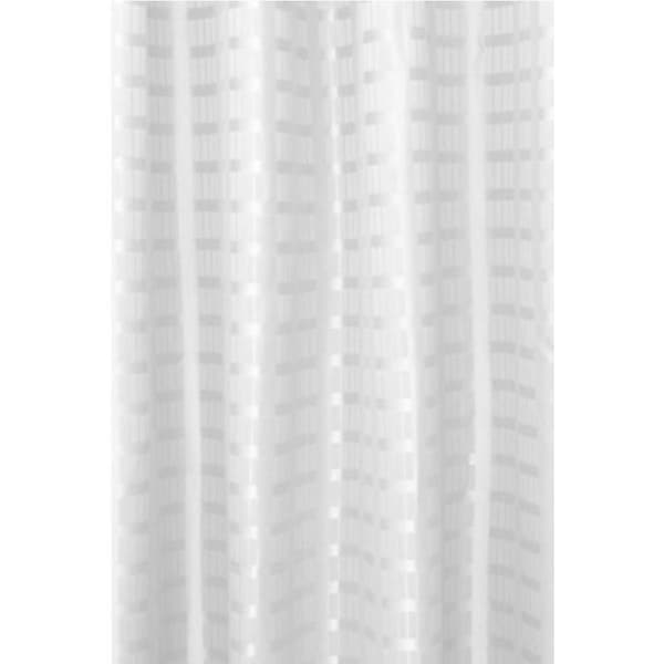 Extra Long Shower Curtain Box Stripe White