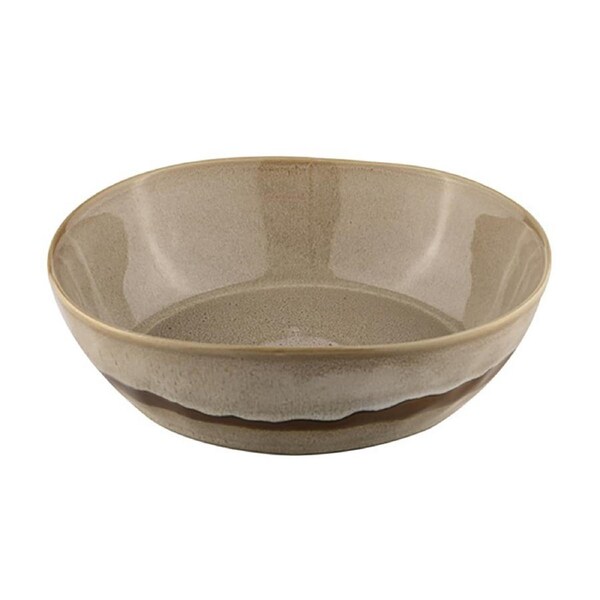 Ladelle Haven Porcelain Serve Dish/Food 27cm Serving Bowl/Snack Caramel/Taupe