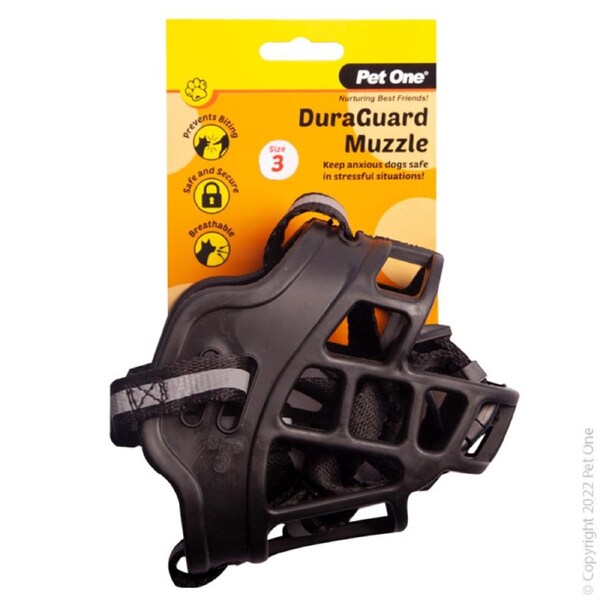 DuraGuard Size 3 Dog & Puppy Muzzle TPR Rubber by Pet One