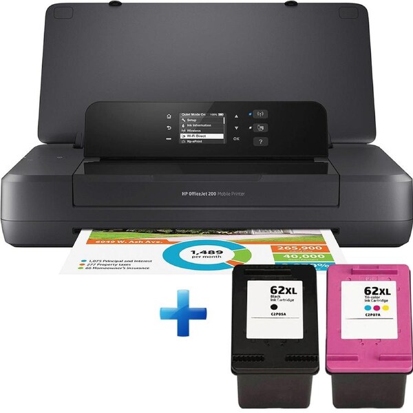 HP OfficeJet 200 Mobile Printer MFC (CZ993A) + Compatible Inks Bundle - SAME DAY SHIPPING