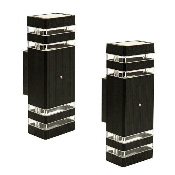 Modern 12 Inch LED Up Down Wall Light Dual Lamp with Dusk to Dawn Sensor