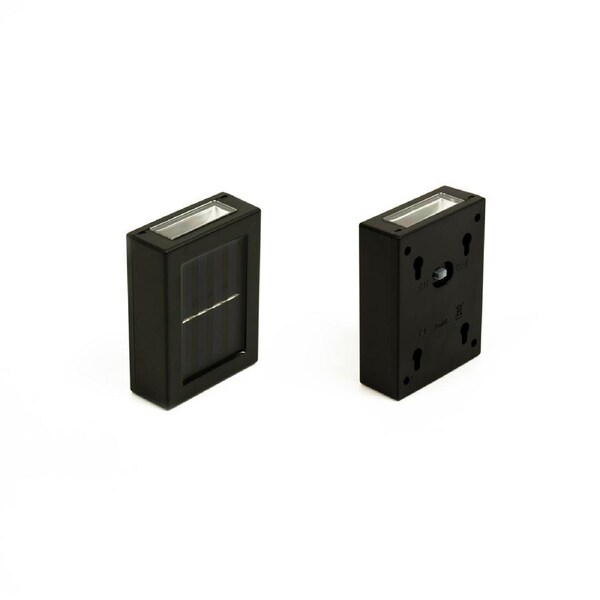 2pc Outdoor Solar LED Deck Lights Garden Patio Pathway Stairs Warm White