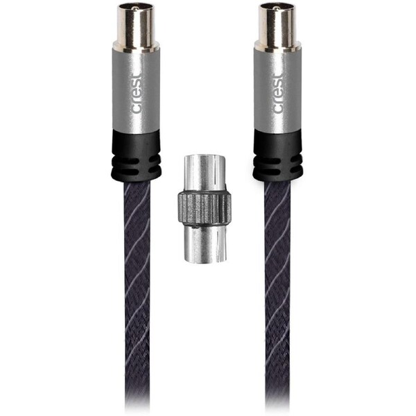Crest Triple Shield Antenna Cable 4m with Adaptor