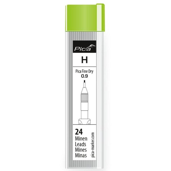 Pica Marker PIC7050 - Pica Fine Dry 0.9mm Graphite lead H - 24 leads