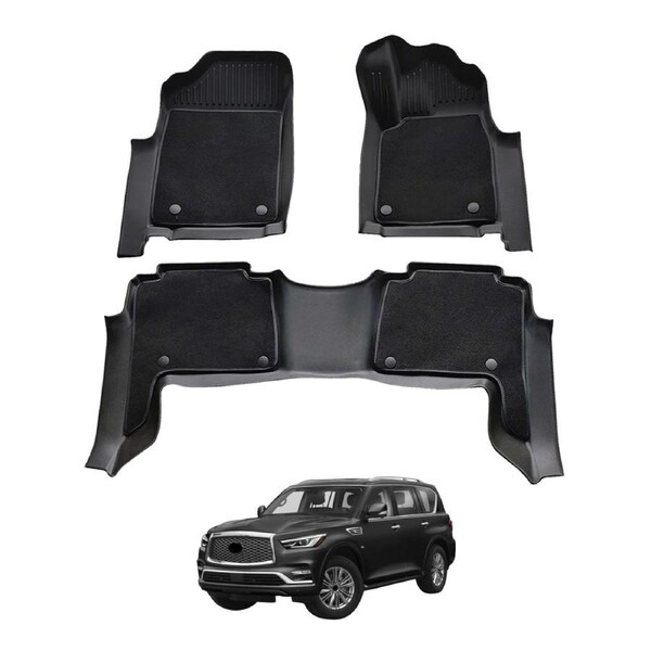 Double-Layer Car Floor Mats for Infiniti QX80 Z62 2015-2019