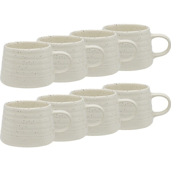 8x Ecology Ottawa Calico 85ml Espresso Coffee Cup Macchiato Stoneware Drink Mug