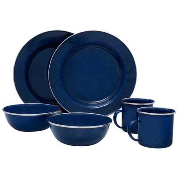 Hinterland Enamel Tableware For 2 Persons