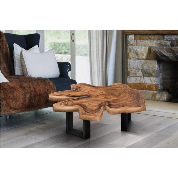 Unique Saur Wood Round Coffee Table, generous 95cm across one of kind 100% unique designed by nature