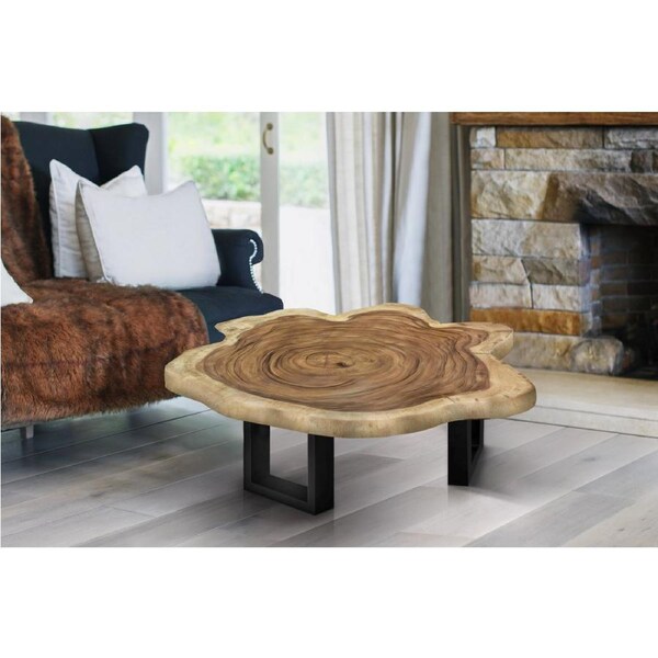 Unique Saur Wood Round Coffee Table, generous 95cm across one of kind 100% unique designed by nature