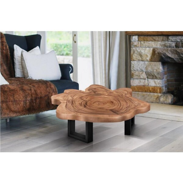 Unique Saur Wood Round Coffee Table, generous 95cm across one of kind 100% unique designed by nature