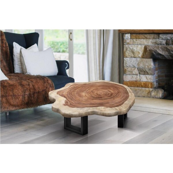 Unique Saur Wood Round Coffee Table, generous 95cm across one of kind 100% unique designed by nature