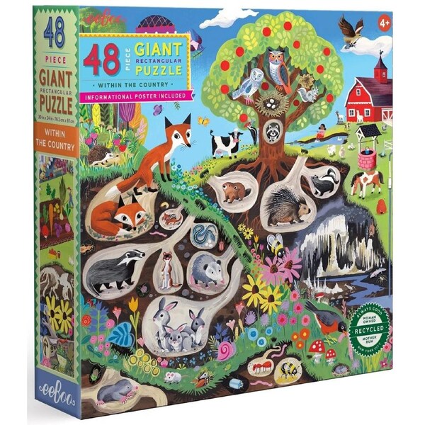 eeBoo - Within the Country Puzzle 48pc
