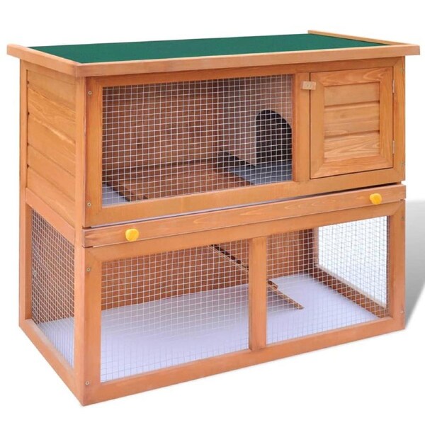 Outdoor Rabbit Hutch Small Pet Cage 1 Door Wood vidaXL
