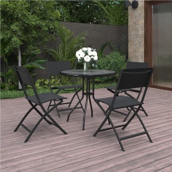 5 Piece Outdoor Dining Set Steel vidaXL