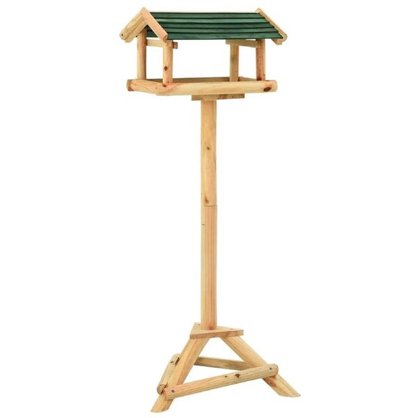 Bird Feeder with Stand 37x28x100 cm Solid Fir Wood vidaXL