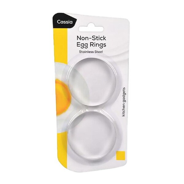 2Pcs Non Stick Fried Stainless Steel Egg Rings Pan Fry High Quality