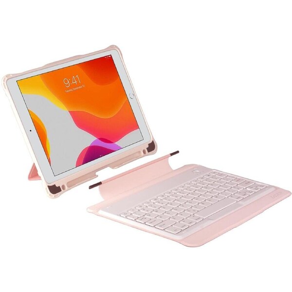 Laser Tablet Case with Wireless Keyboard 10.2" - Pink