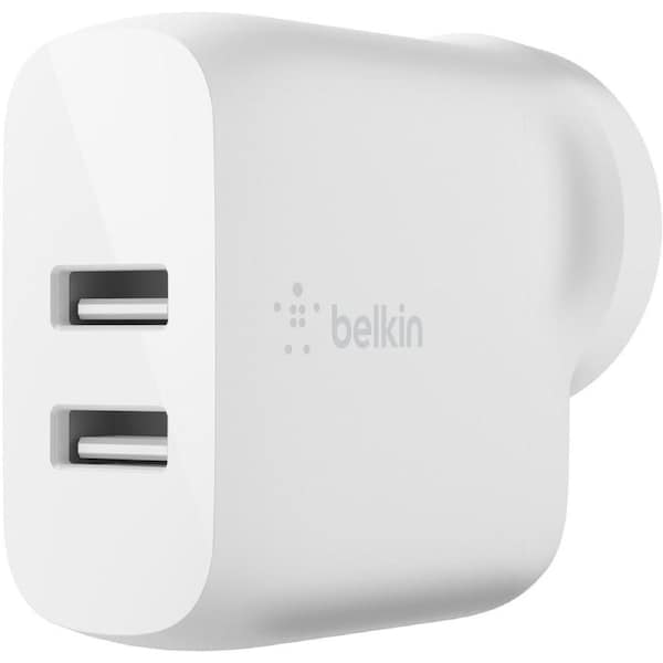 Belkin Boost Charge Dual USB-A Wall Charger 24W - White