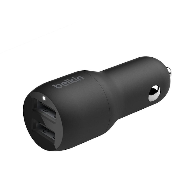 Belkin Dual USB-A Car Charger 24W - Black