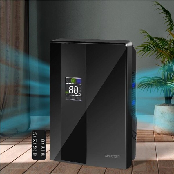 Spector 2200ml 90W Dehumidifier Air Purifier Dual Core Dryer Black
