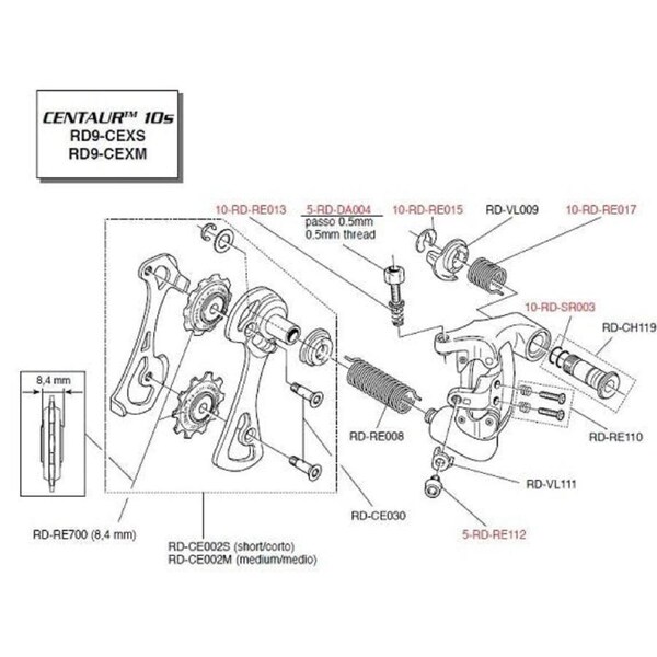Campagnolo Set-Stop Screws With Springs RD-RE110