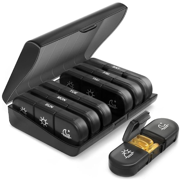 Weekly Daily Pill Box Organizer Medicine Tablet Storage Dispenser 7 Day Week