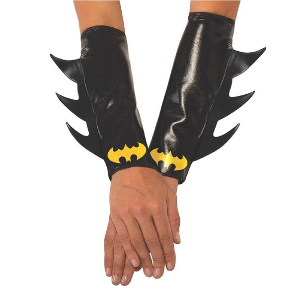 DC Comics Batgirl Gauntlets Adult Halloween Party Dress Up Prop Costume Black