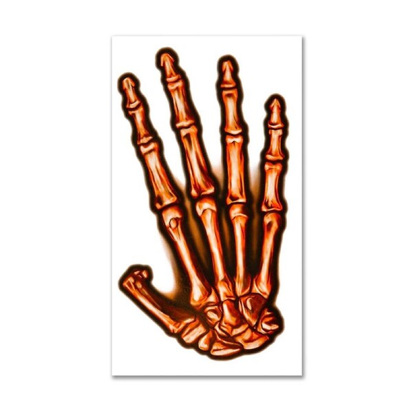 Skeleton Bones Large Temporary Tattoo Kit Scary Halloween Costume Accessory 14+