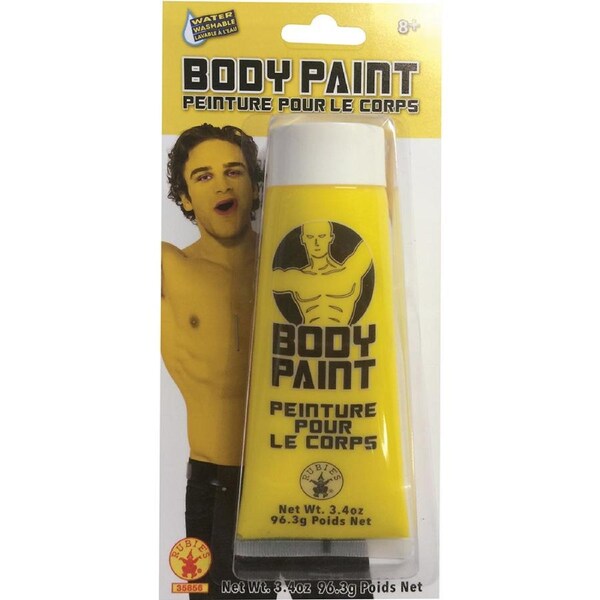 Body/Face 100ml Paint Creme Tube Mardi Gras Celebration Washable Makeup Yellow
