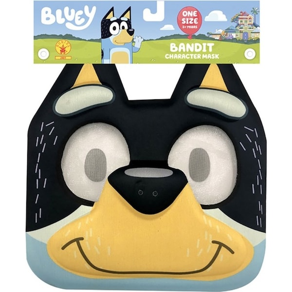 Bluey Bandit Eva Face Mask Halloween Animal Dress Up Adult/Kids Unisex Costume