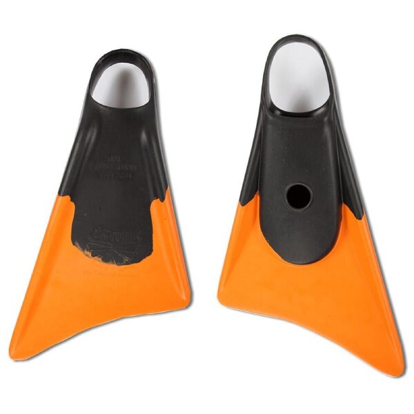 Makapuu Scuba Swimming Fin US 5-6.5 Small Rubber Training Flippers Black/Orange