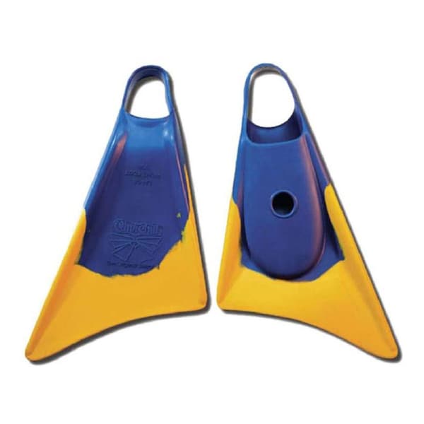 Makapuu Scuba Swimming Fin US 5-6.5 Small Rubber Training Flippers Blue/Yellow