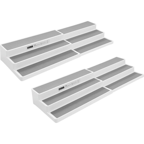 2x Boxsweden 3-Tier 66.5cm Extendable Shelf Kitchen/Pantry Rack Organiser Asst