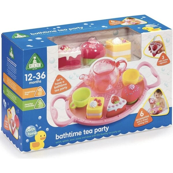ELC Bathtime Tea Party Set Imaginative Play Bath Toy Kids/Children 12m+ Pink