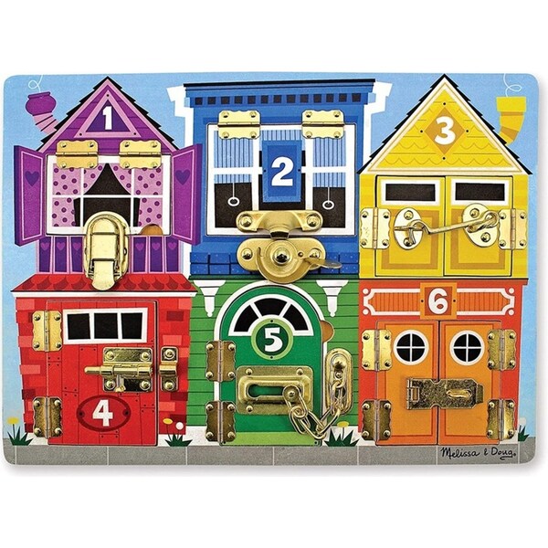 Melissa & Doug Wooden Latches Board Activity Play Game Toy Kids/Children 3y+